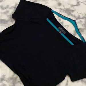 Stretchy Black Crop Top